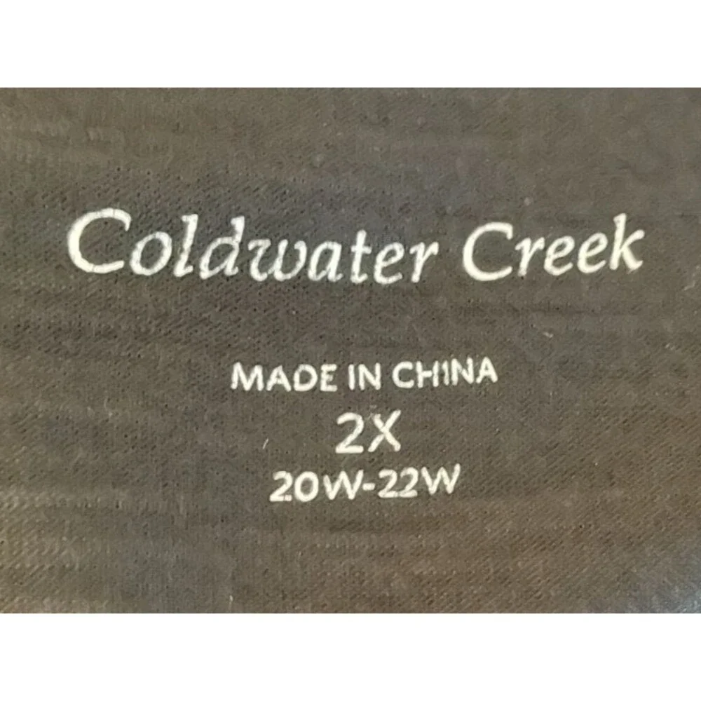 COLDWATER CREEK Womens Knit TOP Sleeveless BLACK Size 2X 20W-22W